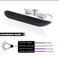 Luces reflectoras de parachoques LED iJDM para Infiniti Q50 QX56 QX60 QX80 Nissan Pathfinder Rogue Ftion como luz trasera, freno y antiniebla trasera - details 3
