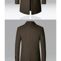 GASL-Gabardina lana larga hombre, abrigo informal negocios, otoño-invierno, sólido, novedad. - details 9