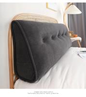 Cojín de Descanso de Cama Triangular Suave Almohada de Lectura Grande con Almohada de Espalda para Adultos - details 12