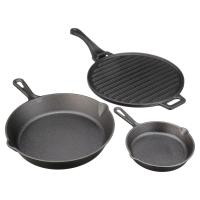 Setera de Hierro Fundido de 4 Piezas con Asa y Plancha Pre-Temperada de 6", 10.5", 11" para Cocina al Aire Libre y Camping - details 0