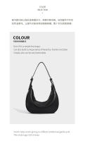 Bolso vintage para las axilas, bolso de media luna para principiantes, bolso de mensajero para el hombro del viajero. - details 6