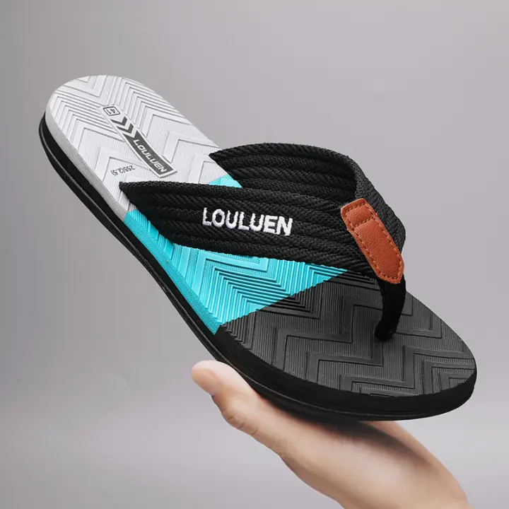 Verano nuevas zapatillas moda masculina casual playa chanclas para hombre - 1