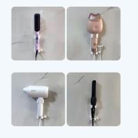 Soporte de plástico para alisadores de pelo, soporte blanco sin perforación para rizador de pelo, soporte de rizador para salón montado en la pared, ahorro de espacio - details 6