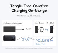 Baseus 65W Power Bank Carga Rápida, Batería Retráctil Tipo-C Incluida, Batería Li-Ion de 20000mah para Laptops y Teléfonos iPhone Electrónica de Calidad - details 2