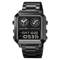 Reloj de Moda Luminoso Digital para Hombres Correa de Acero Inoxidable Resistente al Agua - details 3