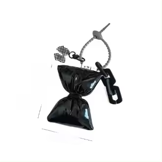 Llavero de goma PU con borla para niñas, decoración de cadena de mochila Y2K, encanto de goma acrílica, adorno de bolso - 1