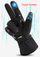 Guantes impermeables para motocicleta, manoplas cálidas para Invierno, Guantes impermeables para operación con pantalla táctil - details 5