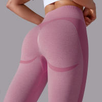 Hamidou-Pantalones deportivos sin costuras para mujer, mallas de Yoga de cintura alta, ropa de gimnasio, entrenamiento de glúteos de burbujas, pantalones para correr, Leggings de gimnasio con levantamiento de caderas - details 55