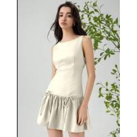Vestido corto sin mangas con lazo de cinco colores estilo primaveral - details 4