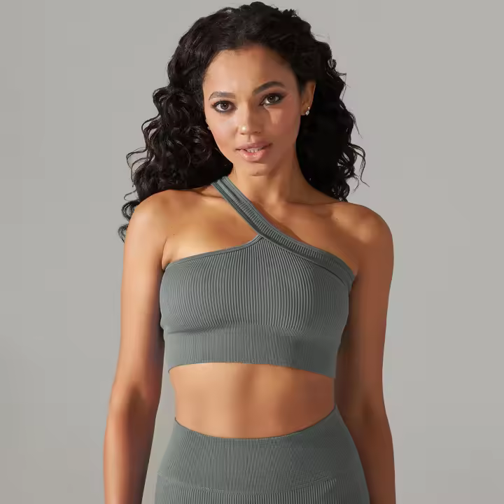 Hamidou-Sujetador deportivo Sexy para mujer, sostén de Yoga para Fitness, espalda hermosa, sujetador para correr a prueba de golpes, chaleco de hombros inclinados, Tops de entrenamiento para gimnasio - 1