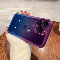 Funda de teléfono transparente de arcoíris degradado de lujo para iPhone 16 Pro Max 15 14 13 12 11 X XR XS Plus cubierta protectora de cámara a prueba de golpes - details 0