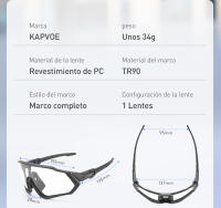 Kapvoe-gafas de sol fotocromáticas para ciclismo, lentes deportivas para bicicleta de montaña y carretera, unisex - details 11