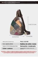 Bolso de pecho de cuero genuino de estilo étnico Niucunzh Bolso cruzado vintage para mujeres con capa superior de cuero de vaca y parches - details 1