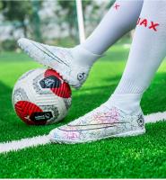 Botas de fútbol profesionales para hombre, zapatos de fútbol de Punta larga, zapatos de tobillo alto para exteriores, zapatos de entrenamiento para niños - details 21