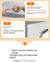 Espejo de tocador HD con 8 luces LED, rotación de 360 ° , 3 luces, toque inteligente y ajuste de brillo gratuito - details 11