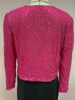 Moda Primavera 2025 Abrigo Corto Casual con Cuello Alto para Mujeres Color Bloqueado Brillante - details 13