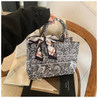 Bolso de Mano Impreso de Estilo Nacional para Mujeres Bolso de Oficina de Gran Capacidad Versátil para Primavera/Verano - details 19