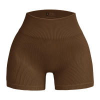 Nueva moda de verano, pantalones cortos deportivos de Yoga sin costuras de cintura alta con realce de cadera y línea incómoda para mujer - details 7