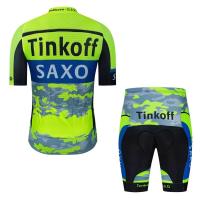 Conjunto de maillot Tinkoff Saxo Bank, traje de ciclismo de verano transpirable, triatlón de ciclismo de montaña - details 9