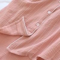 Ropa de dormir de algodón para mujer, camisón de manga larga, albornoz de talla grande, camisa para dormir con botones a rayas, vestidos de noche, ropa de descanso, bata de baño - details 12