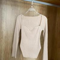Suéter de Manga Larga con Cuello Cuadrado para Mujer Jersey de Punto para Primavera y Otoño - details 22