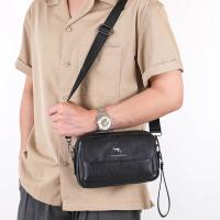 Bandolera de cuero impermeable para hombre, bolso de hombro clásico, de diseñador, de lujo - details 6