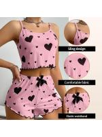 Conjunto de Pijamas para Mujer de 2 Piezas Ropa de Dormir Suave sin Mangas y Pantalones Cortos - details 14
