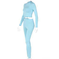 Conjunto deportivo de dos piezas de manga larga, nuevo traje informal de moda para mujer - details 124