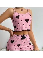 Conjunto de Pijamas para Mujer de 2 Piezas Ropa de Dormir Suave sin Mangas y Pantalones Cortos - details 3