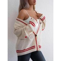 Punto con cuello en V de estilo coreano para mujer, corte holgado, moda primavera otoño, ropa informal - details 7