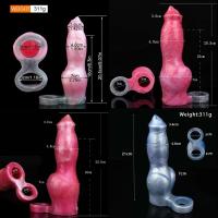 Leten YESBUY fantasía perro manga enorme nudo consolador vaina agrandamiento juguete sexual Anal próstata masajeador vaginal juguetes eróticos para adultos - details 2