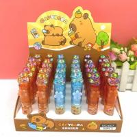 30 unids/set Kawaii lápiz labial diseño Capybara borradores de goma con luz Led herramienta de corrección para estudiantes papelería creativa regalo de cumpleaños - details 3