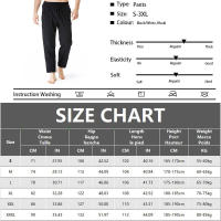 Pantalones Largos Ligeros Para Hombre Verano Color Sólido Transpirables Pantalones Casuales Con Cintura Elástica Harajuku - details 0