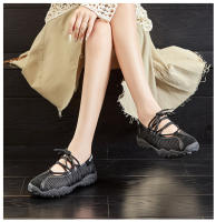 Nuevos zapatos Mary Jane de malla transpirable blanca, zapatos casuales de alta gama para mujer, zapatos de moda. - details 23