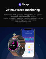 Reloj inteligente ET492 para hombre y mujer, dispositivo con asistente de voz NFC, detección de ritmo cardíaco, llamada de emergencia SOS, linterna, AMOLED, novedad de 2025 - details 15