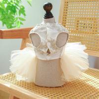 Vestido de Princesa para Perros Vestido de Boda Blanco Transpirable con Cordón para Perros Pequeños y Medianos Hoodies de Mascotas - details 6