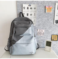 Mochila de los hombres y las mujeres casual simple y versátil pareja mochila colores contrastantes de gran capacidad junior escuela secundaria estudiante mochila - details 26