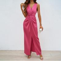 Vestido de Gala sin Mangas para Mujer Falda Larga Adelgazante en Denim - details 5