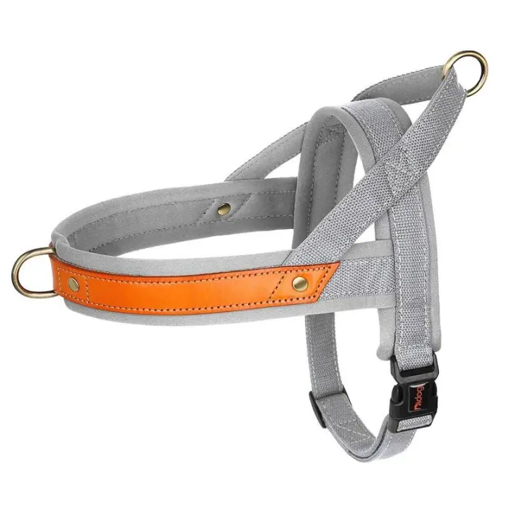 Traje de Arnés de Cuero de Nylon para Perros Chaleco Pequeño, Mediano, Bulldog Francés - 1