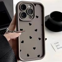 Funda de teléfono mate suave con corazón de amor negro para iPhone 11 12 13 14 Pro 16E XS X XR 7 8 Plus SE2 funda para iPhone 15 16 Pro Max - details 8
