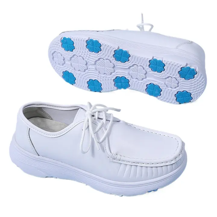 Zapatos de enfermera primavera y otoño 2025 nuevos zapatos de mujer zapatos de plataforma zapatos deportivos blancos de boca baja zapatos individuales - 1
