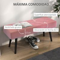 Taburete de Cama Multifuncional Moderno Banco de Acero con Cojín 120kg de Carga - details 3