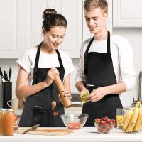 Delantal ajustable con pechera impermeable, resistente a las manchas, con dos bolsillos, para Chef de cocina, hornear, barbacoa, accesorios para equipos - details 5
