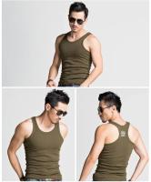 Camiseta deportiva sin mangas para hombre, estilo de ropa de trabajo, chaleco deportivo adelgazante elástico para primavera y verano, ropa informal hecha en China - details 3