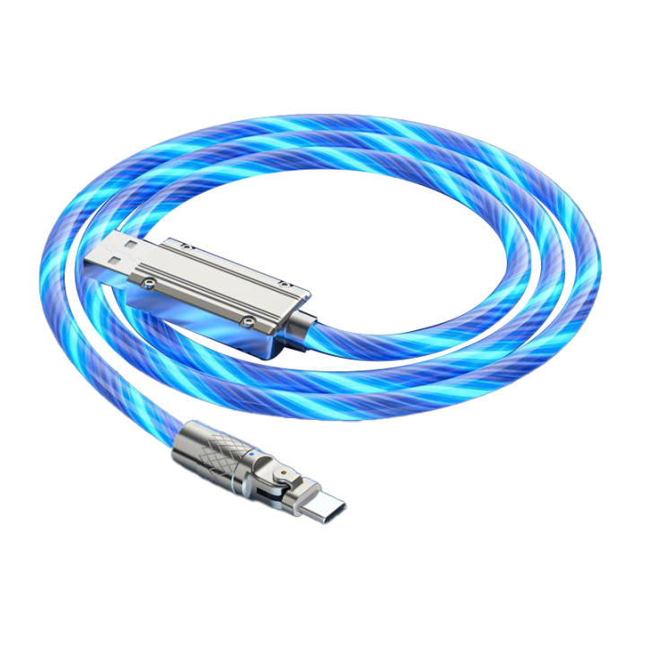 Cable de Carga Rápida VAORLO con Luz Brillante RGB para iPhone Xiaomi ...