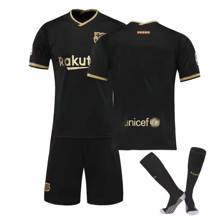 Camiseta del Barcelona 20-21 Local y Visitante No. 10 Messi Uniforme de Partido Conjunto de Traje de Fútbol Infantil para Niños - 1