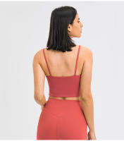 SHINBENE-Top corto de entrenamiento para mujer, sostén deportivo de nailon suave, acolchado, a prueba de sudor, con sujetador incorporado - details 19