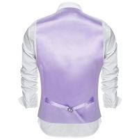Chaleco de satén de seda sólida para hombre, chaqueta Formal sin mangas, color rojo liso, Tops informales para bodas y negocios, de diseñador, - details 17