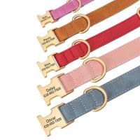 Collar perro personalizado, collares cuero PU perros, collar mascotas con hebilla de Metal personalizado gratis para perros - details 7
