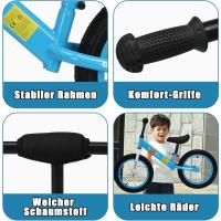 Bicicleta sin Pedales para Niños 16 Pulgadas de 3 4 5 6 7 Años Niña y Niño, Manillar y Sillín Ajustables, Ruedas de Goma, Cuadro de Acero al Carbono, hasta 45 kg - details 10